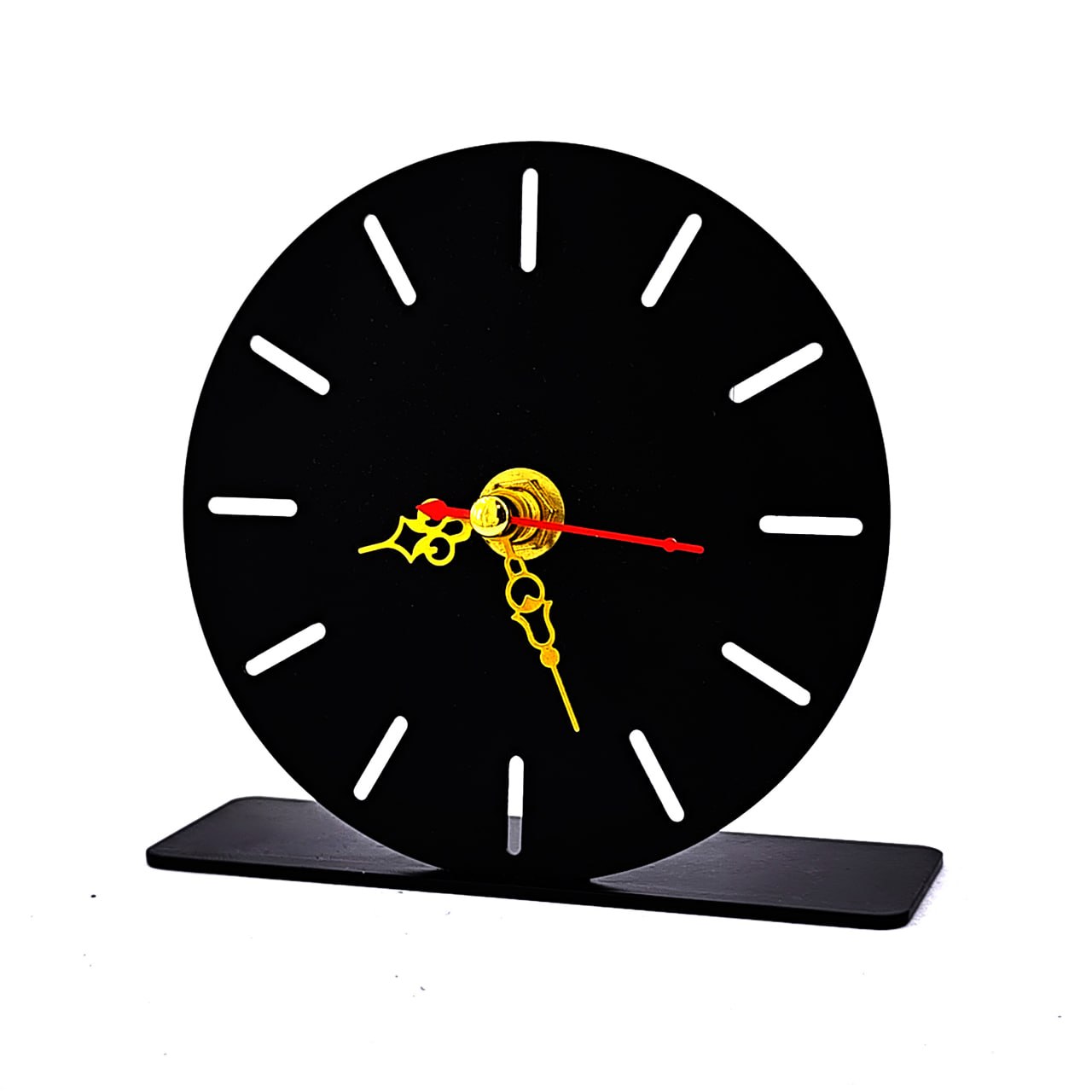 ساعت رومیزی - کد 2114 2 هدایای تبلیغاتی ساعت رومیزی فلزی با موتور آرامگرد